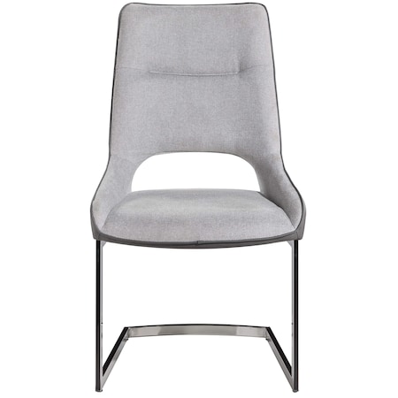 Global Furniture Usa Contemporary Fabric, PU D1119 Light Grey/Dark Grey Dining Chair 753
